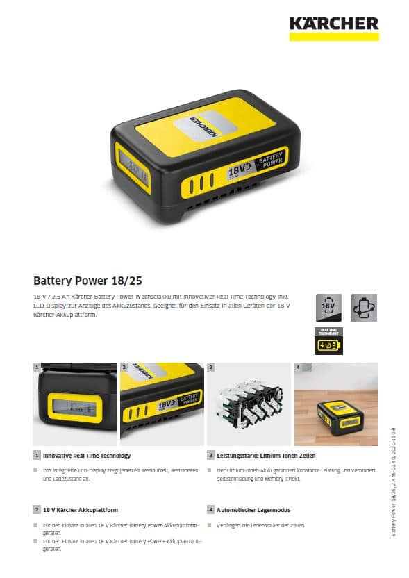Battery 18/25 Power